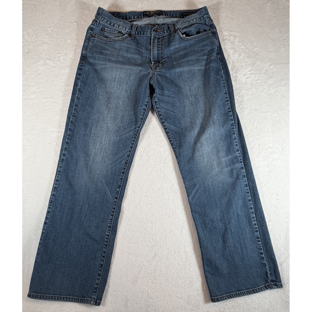 Lucky Brand Jeans Mens 34x30 Blue 361‎ Vintage Straight Leg Med Wash Denim
